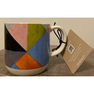 Artlifting Stoneware Mug Cup Pyramid Geometric Designer Jeffrey Powers New 16oz